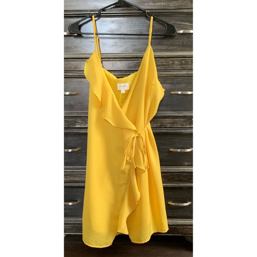 Everly Yellow Wrap Dress